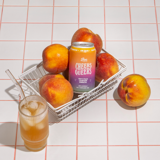 Cheers Queers - White Peach Champagne Kombucha