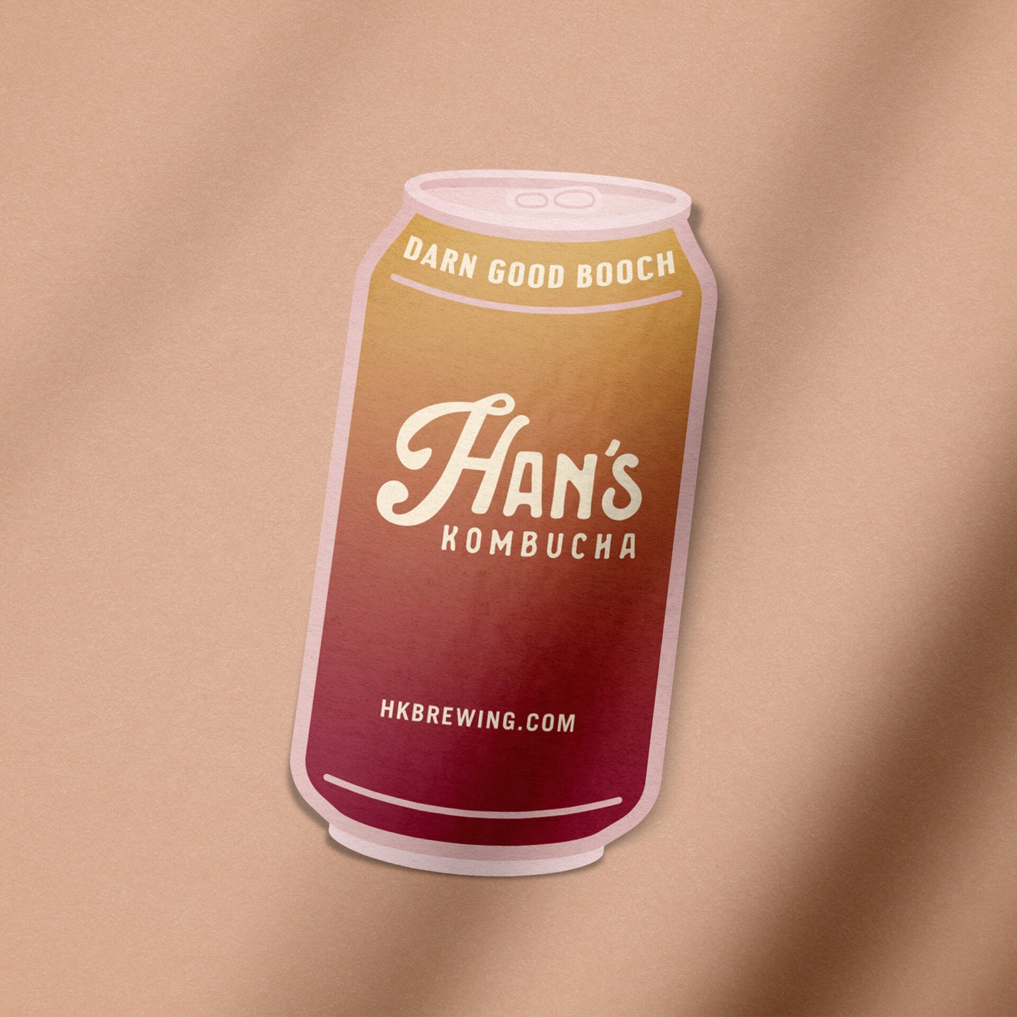 Han's Kombucha Can Sticker - Ginger Hibiscus image