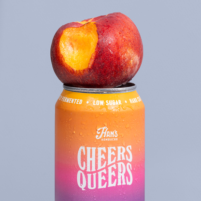 Cheers Queers - White Peach Champagne Kombucha