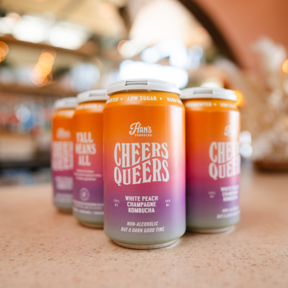 Cheers Queers - White Peach Champagne Kombucha